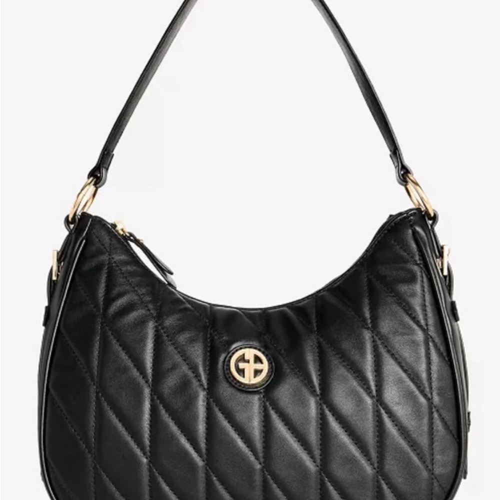Giani Bernini Black Quilted Hobo Bag